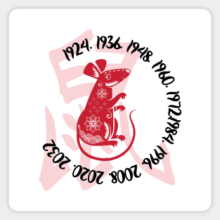 Chinese year of the rat Sticker